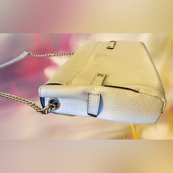 Henri Bendel Cream Color Caviar Leather Shoulder Bag - Picture 10 of 16